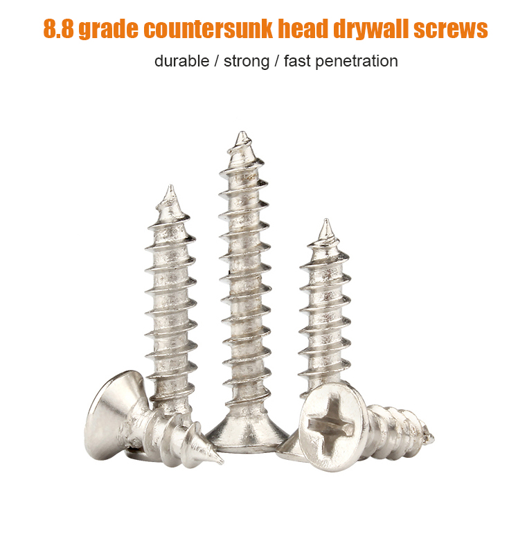 8.8 grade countersunk head drywall screws
