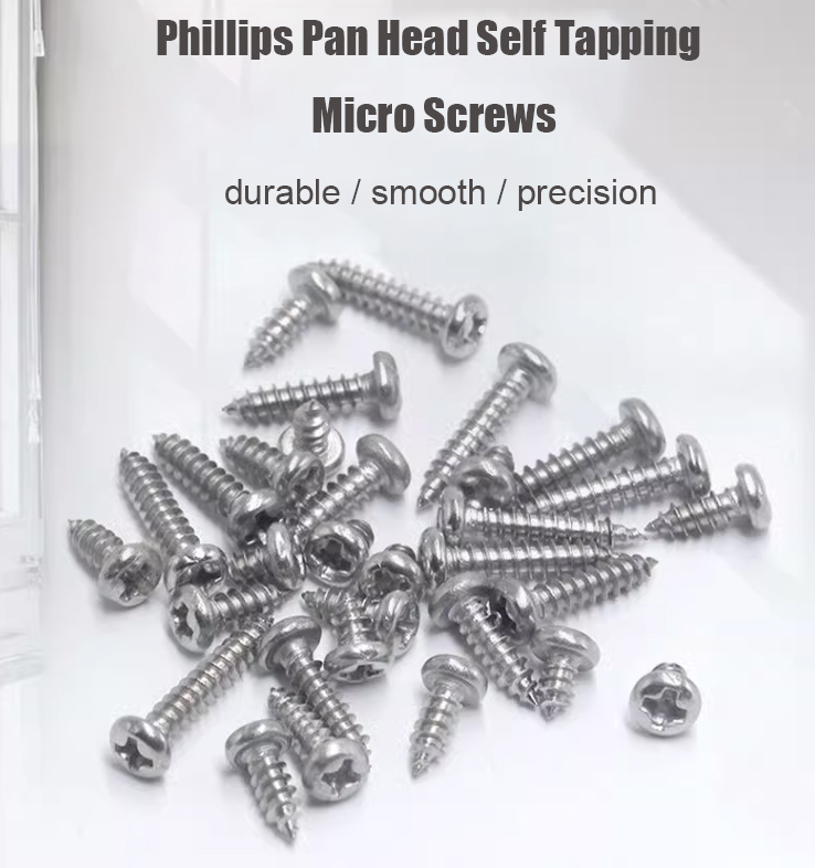 Phillips pan head self tapping micro screws