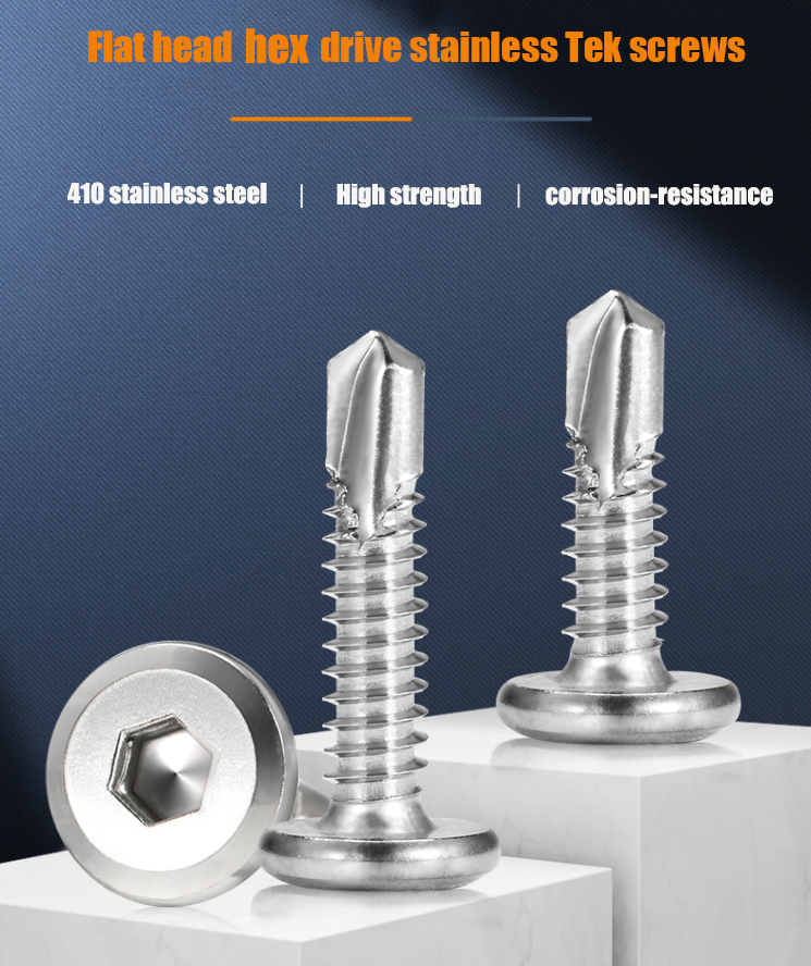 Stainless steel Tek screws