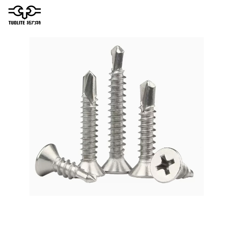 High quality SUS304 stainless steel flat head Phillips drive self drilling screws