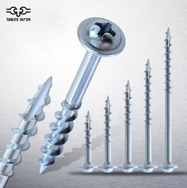 Pan head washer partial thread cutting tail long wood screws carpentry screws for pocket holes
